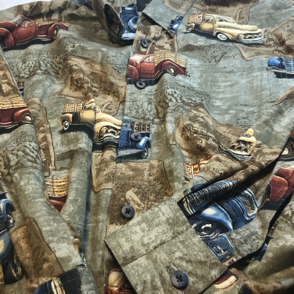 RedHead Long Sleeve Button up Shirt Men’s Large Vintage Trucks - Picture 6 of 16